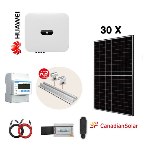 [FULL KIT 12 kW Huawei] Sistem fotovoltaic Trifazat on - grid cu 30 panouri Canadian Solar 410 W - Giaul