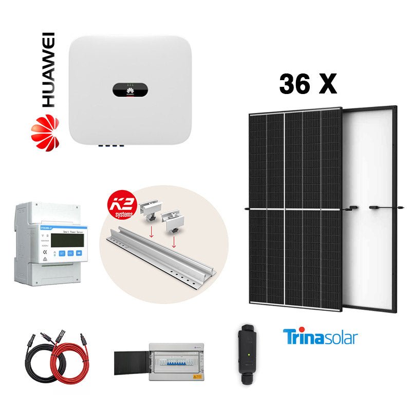 [FULL KIT 15 kW Huawei] Sistem fotovoltaic Trifazat on - grid cu 36 panouri Trina Solar 405 W - Giaul